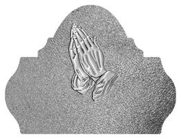 DARAY L 516 SL SH SL Silver Praying Hands Shimmer Silver Background